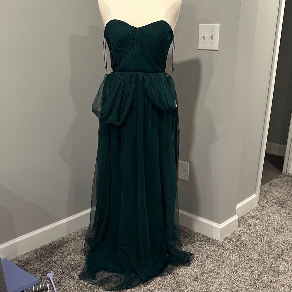 NWT Birdy Grey Christina Strapless Emerald Dress